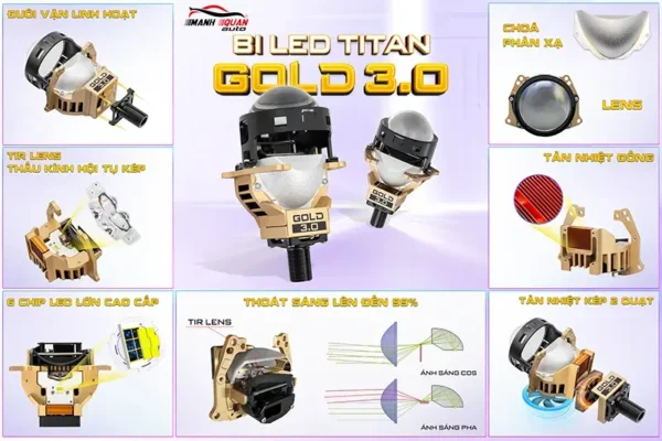 Bi Led Titan Gold 3.0 chắc chắn là một lựa chọn đúng đắn cho các chủ xe