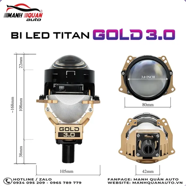 Thiết kế body của bi Led Titan Gold 3.0