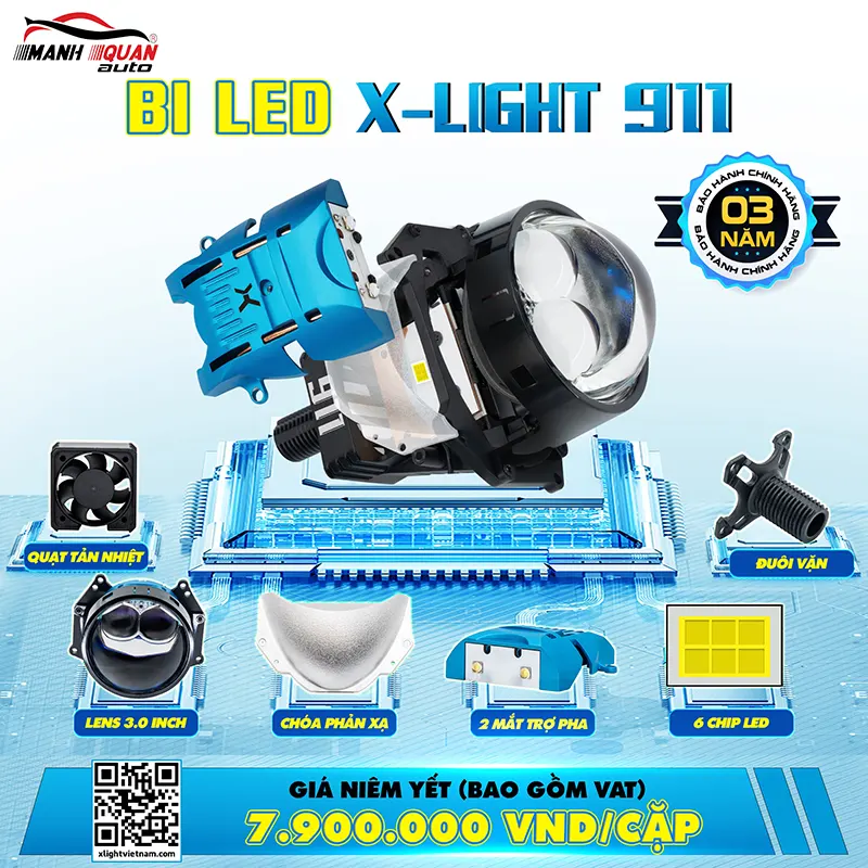 Báo giá độ bi Led X-Light 911 chính hãng TPHCM