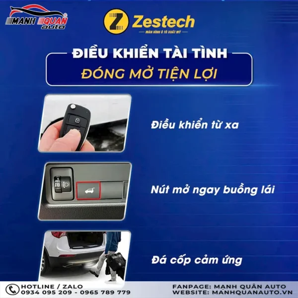 Zcop đem đến 4 cách đóng/mở cốp siêu tiện lợi