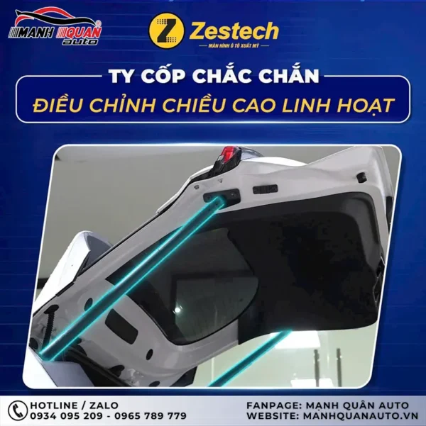 Cốp điện Zcop cho phép điều chỉnh chiều cao mở cốp linh hoạt, phù hợp với mọi người dùng