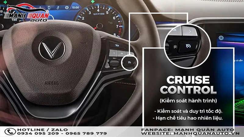 Cruise control giúp người lái kiểm soát tốc độ dễ dàng hơn trên đường cao tốc