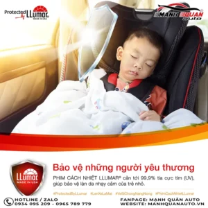 Phim cách nhiệt Llumar X bảo vệ bạn và mọi người bên trong xe