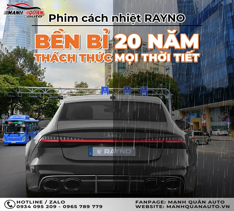 Phim cách nhiệt Rayno chống nóng bền bỉ 20 năm với mọi điều kiện thời tiết khắc nghiệt