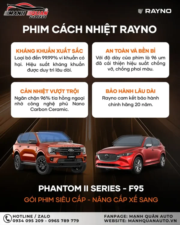 Những lý do vì sao nên chọn phim cách nhiệt Rayno Phantom II