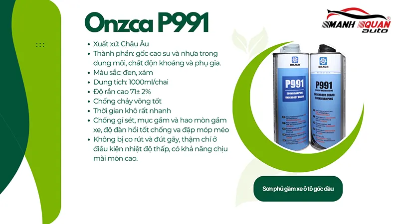 Sơn phủ gầm gốc dầu Onzca P991