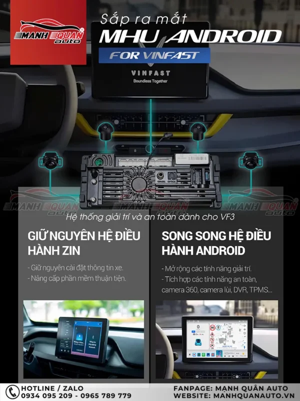Màn hình android dành riêng cho Vinfast VF3
