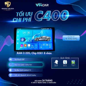 Bảng giá màn hình android Vincar C400