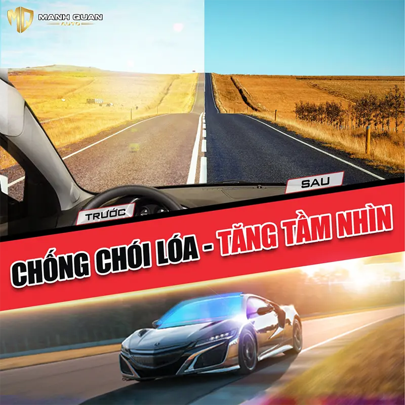 Dán phim cách nhiệt giúp giảm chói lóa hiệu quả
