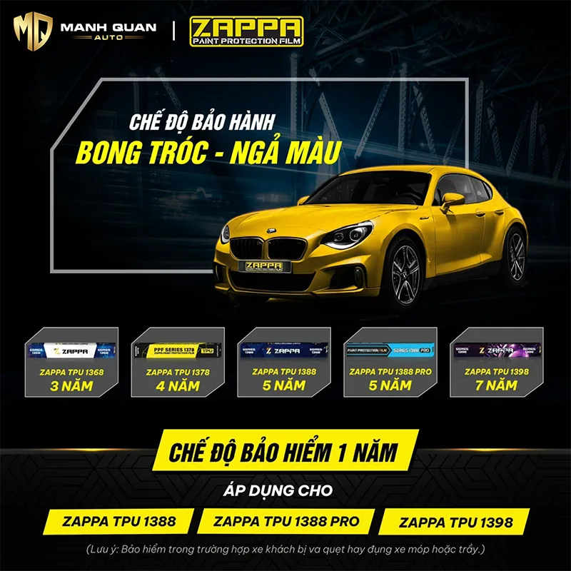 Dán PPF Zappa chính hãng