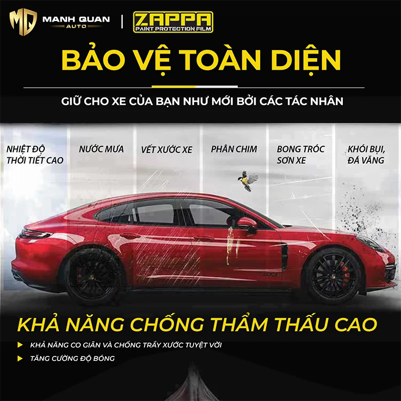 Dán PPF Zappa cho ô tô
