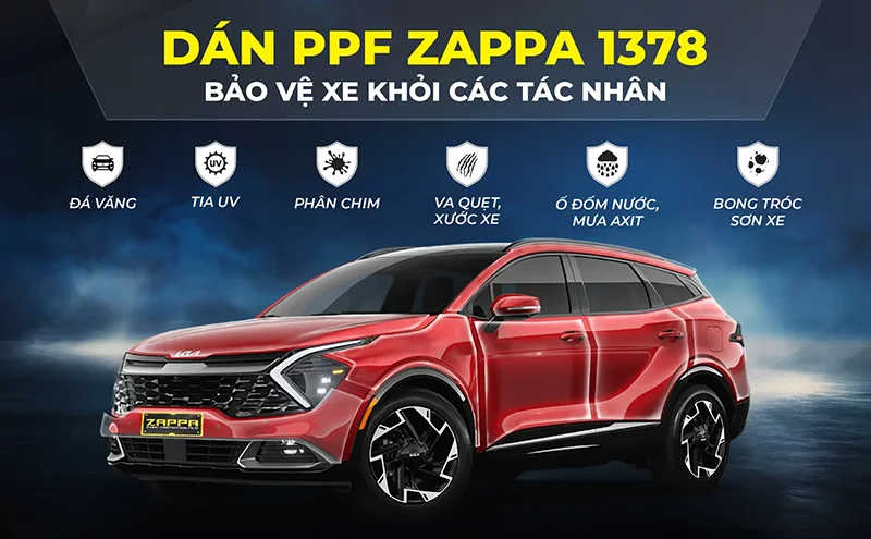 Lợi ích khi dán PPF Zappa 1378 cho ô tô