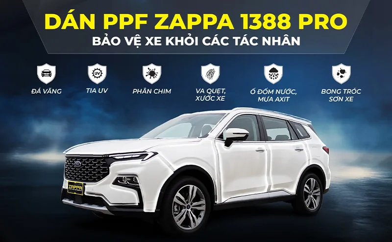 Lợi ích khi dán PPF Zappa 1388 Pro cho ô tô