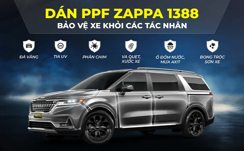 Lợi ích khi dán PPF Zappa 1388 cho ô tô