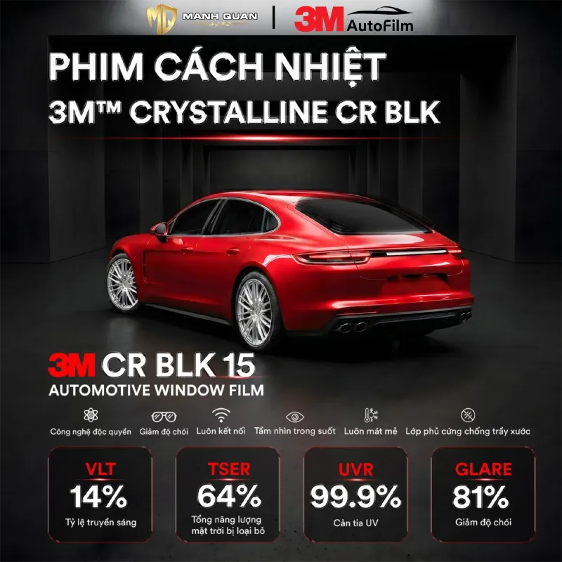 Phim Cách Nhiệt 3M Crystalline BLK Phim cách nhiệt 3M CR BLK 15