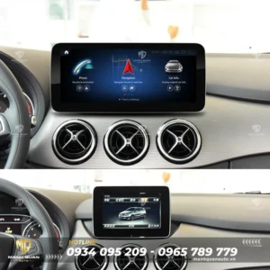 Trước và sau khi lắp màn hình android Fly cho Mercedes Benz A Class 2011-2018