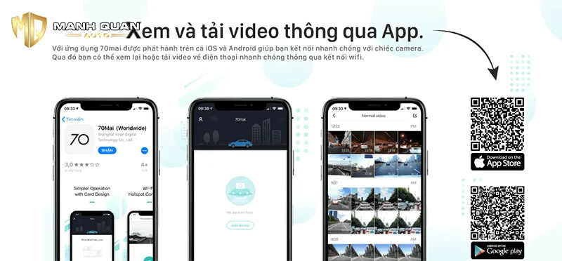 Camera hành trình gương 70mai S500