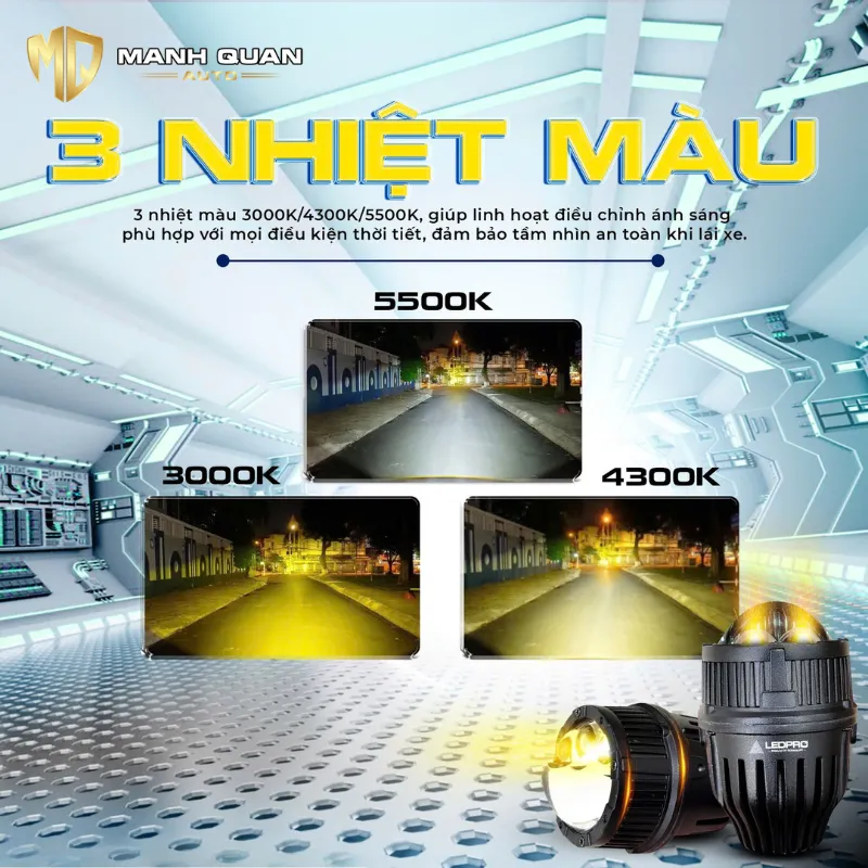 Độ bi gầm Led Pro A8 Special