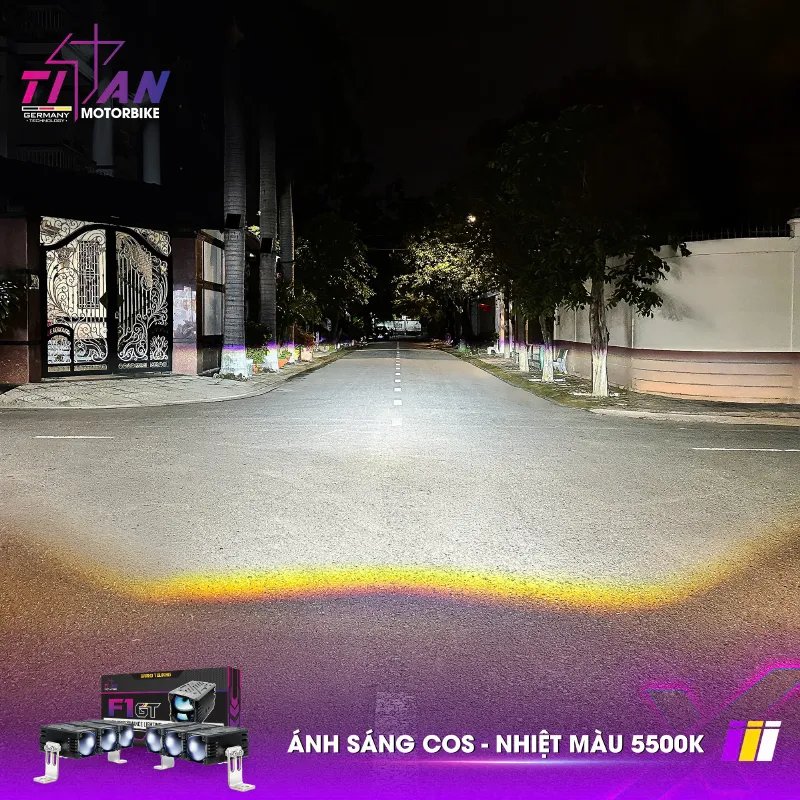 Đèn Trợ Sáng Titan Moto GT F1 Đèn trợ sáng Titan Moto GT F1