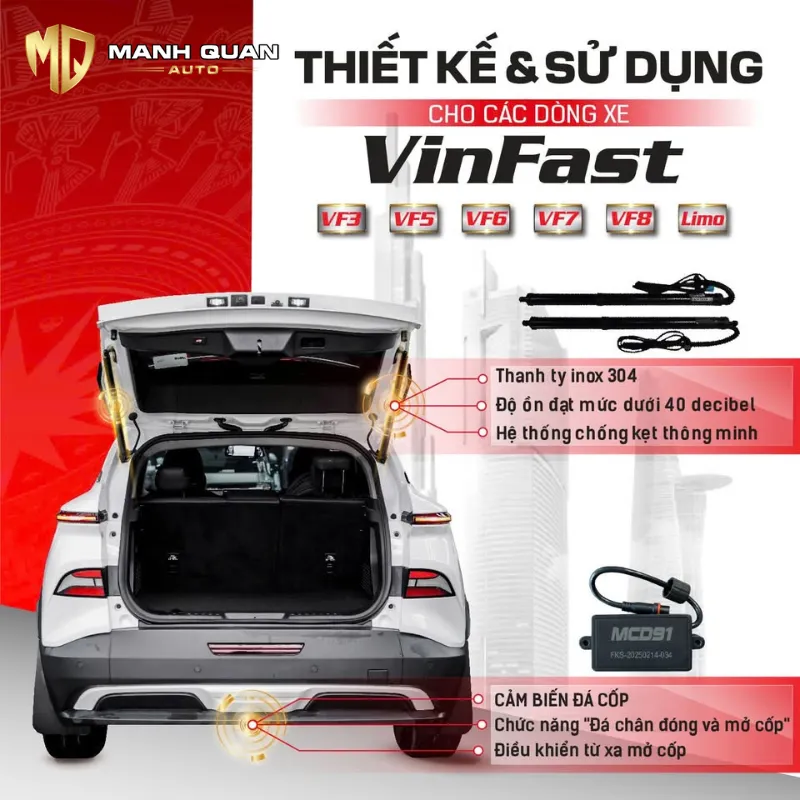 Top 10+ Phụ Kiện VinFast Limo Green Cần Thiết Nên Trang Bị Độ cốp điện Vinfast Limo Green