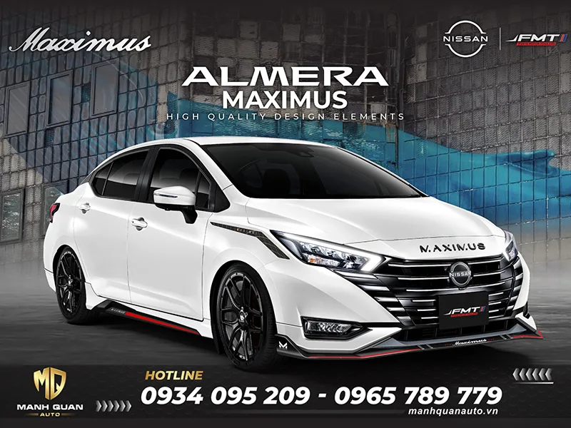 Body Kit Nissan Almera 2023 Mẫu Maximus Body Kit Nissan Almera 2023 Mẫu Maximus
