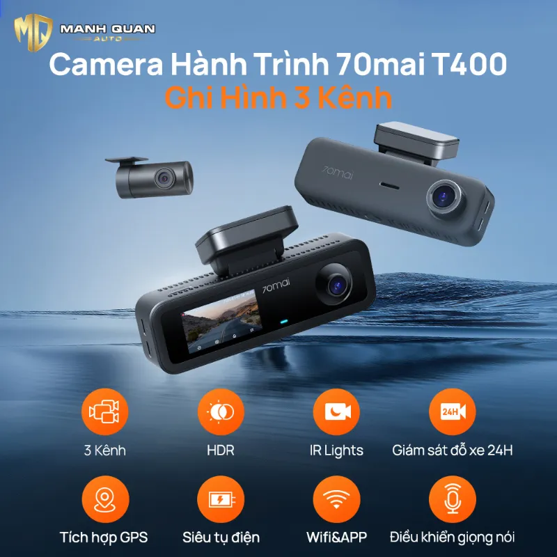 Camera Hành Trình 70mai T400 Camera hành trình 3 mắt 70mai T400
