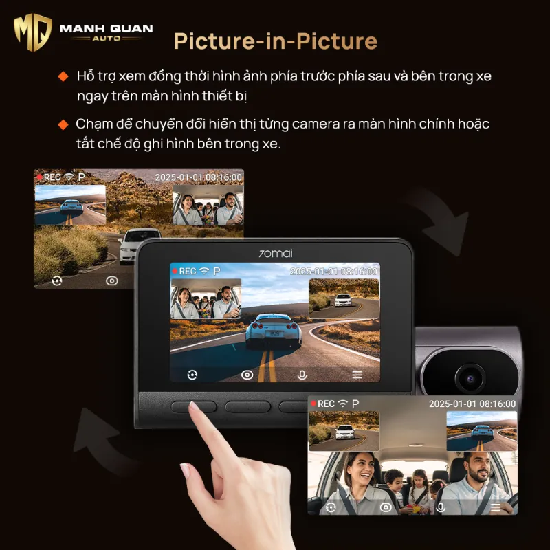 Camera Hành Trình 70mai T800 Camera hành trình 3 mắt 70mai T800