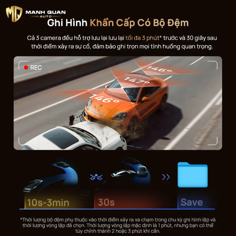 Camera Hành Trình 70mai T800 Camera hành trình 3 mắt 70mai T800