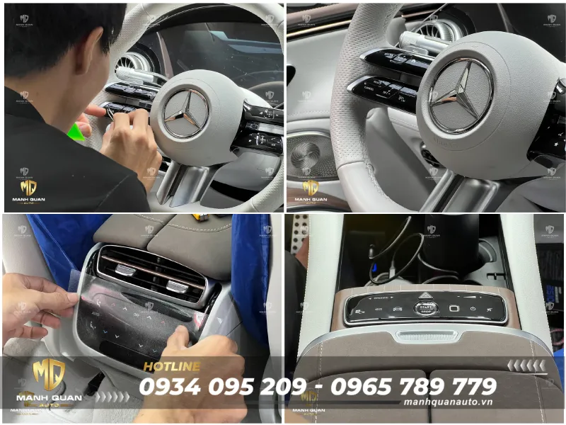 Dán PPF Mercedes EQS 580 Mercedes EQS 580 dán PPF nội thất