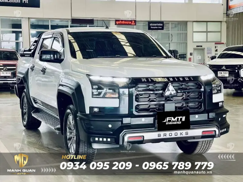 Body Kit Mitsubishi Triton 2024 Mẫu Brooks ốp cản trước tạo cảm giác vững chãi, cứng cáp