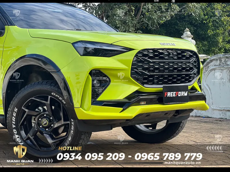 Bodykit Isuzu MU-X 2022 mẫu Special X Ốp cản trước Bodykit ISUZU MU-X 2022 Mẫu Special X
