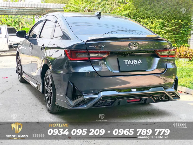 Bodykit Toyota Vios 2023 mẫu Taiga-S Ốp cản sau Bodykit Toyota Vios 2023 mẫu Taiga-S