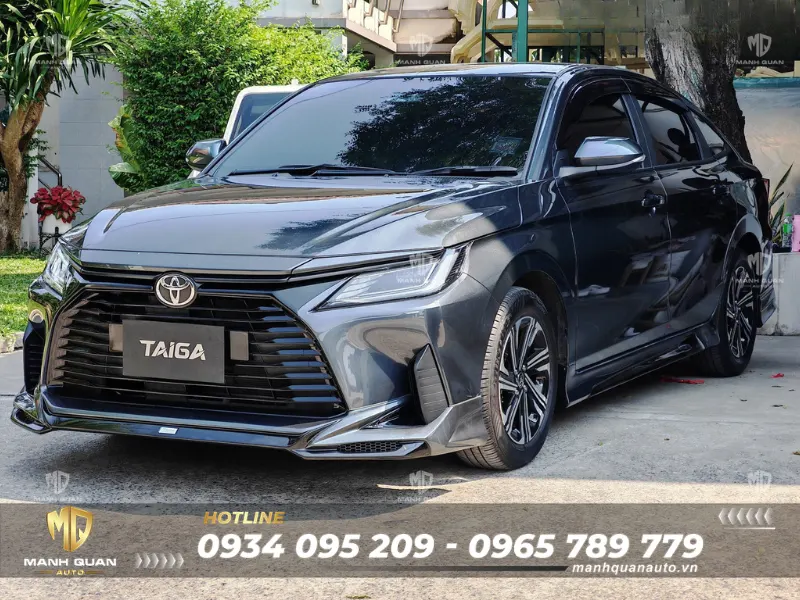 Bodykit Toyota Vios 2023 mẫu Taiga-S Ốp cản trước Bodykit Toyota Vios 2023 mẫu Taiga-S