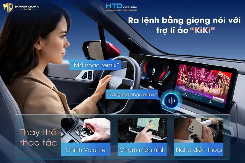 Android box HTD điều khiển màn hình bằng giọng nói