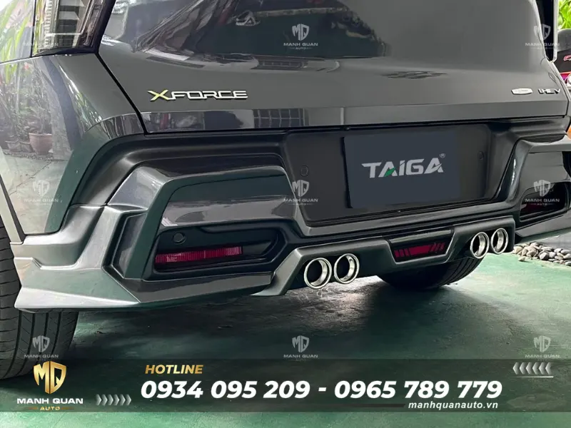 Bodykit Mitsubishi Xforce 2024 mẫu Taiga Ốp cản sau giúp đuôi xe liền mạch, bế thế và sang trọng