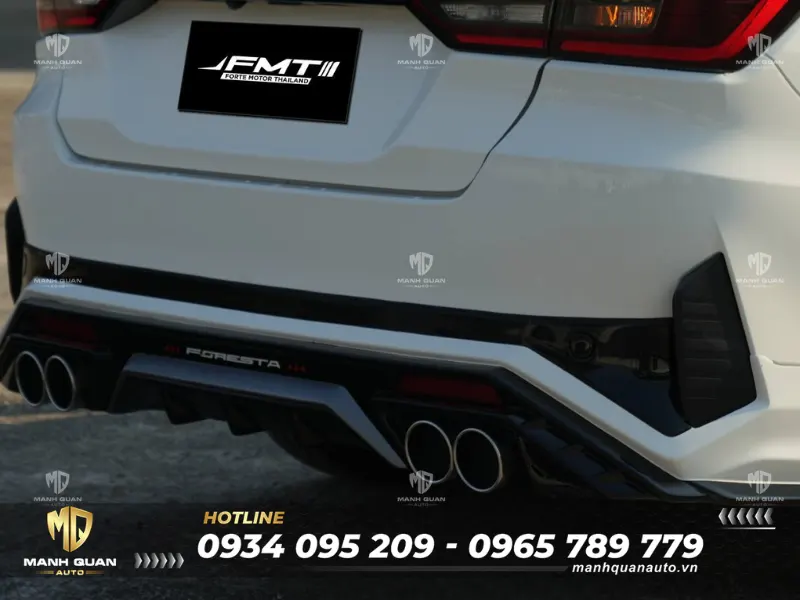 Bodykit Toyota Vios 2023 mẫu Foresta Ốp cản sau mang đến cho phần đuôi xe một diện mạo hoàn toàn mới : gọn gàng, thế thao, sang trọng