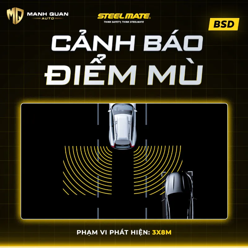 Cảnh Báo Điểm Mù Steelmate SBS-MT Pro Cảnh báo điểm mù Steelmate SBS-MT Pro