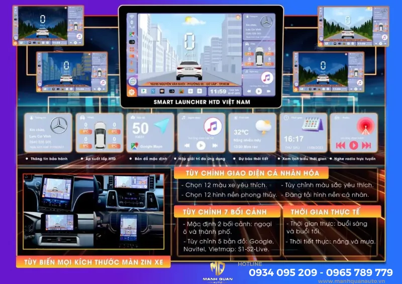 Android Box HTD cho ô tô