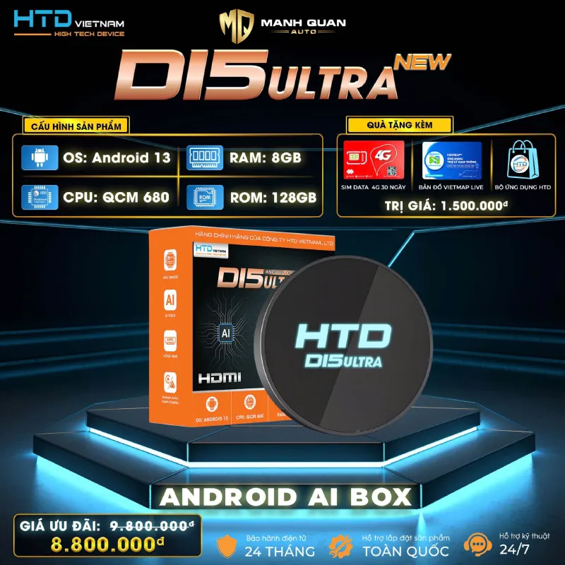 Android Box HTD D15 Ultra New Bảng giá android box HTD D15 Ultra New