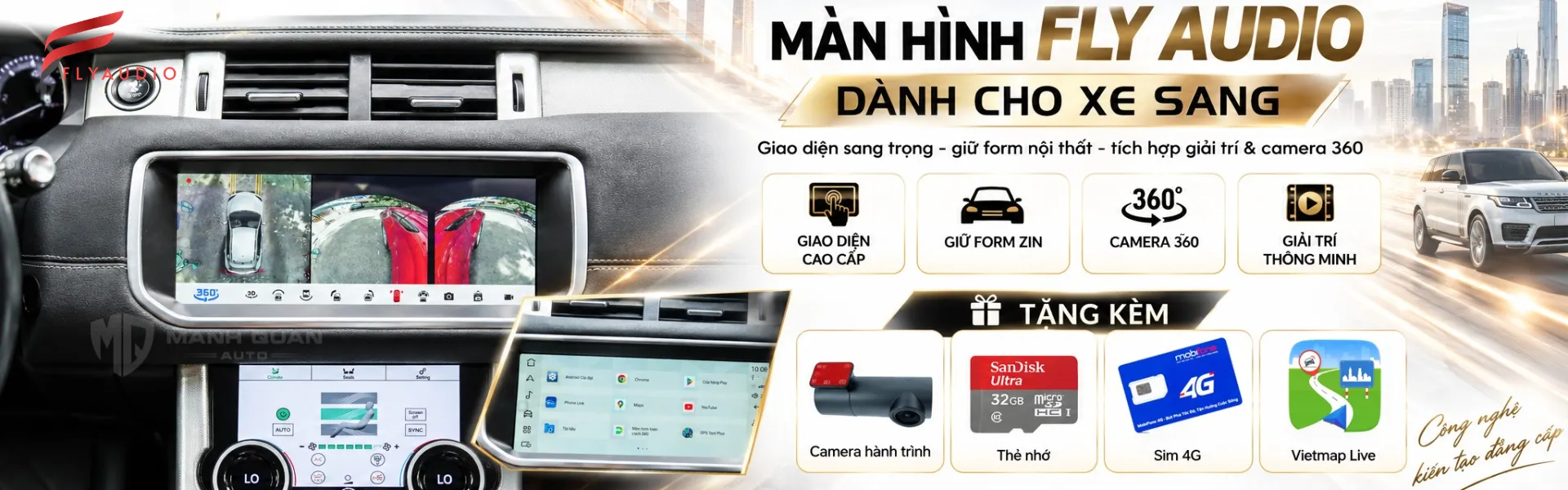 Màn Hình Android Fly Dành Riêng Cho Xe Sang